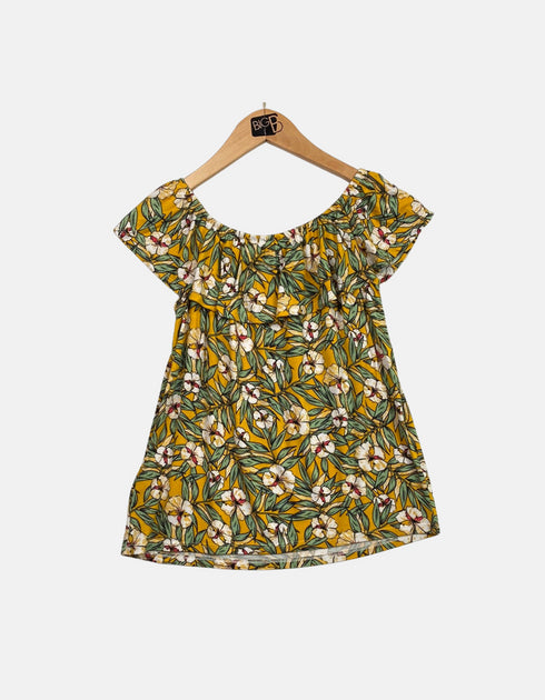 Off-Shoulder Floral Print Dress with Ruffle Detail